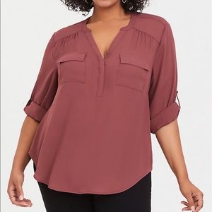 Torrid size 2 (18/20) rose color, Harper blouse